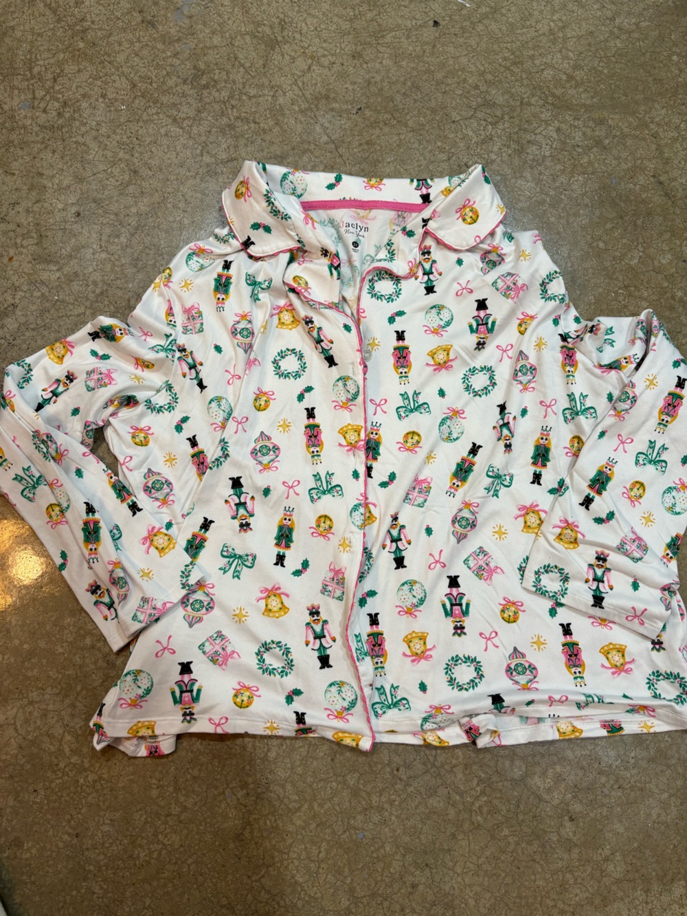 Women’s White Nutcracker Holiday Pajama Top